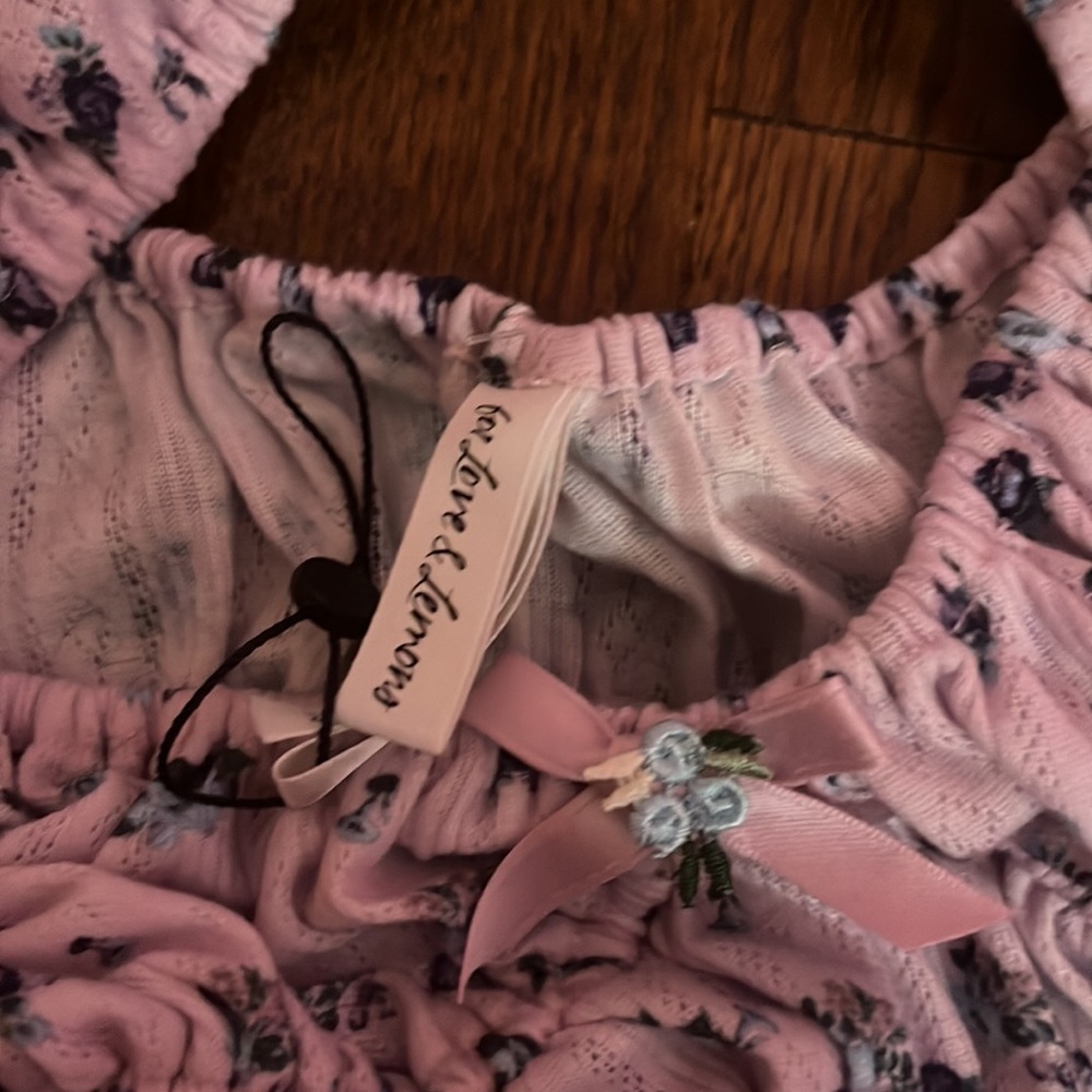 FOR LOVE & LEMONS Lola Pointelle Crop Top Sz XXS - Picture 8 of 8
